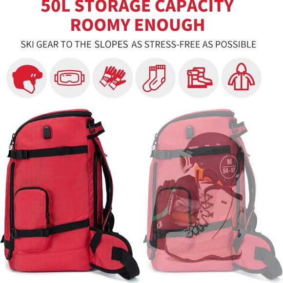 Ski Boot Bag Backpack 50L - Picture 7 of 8